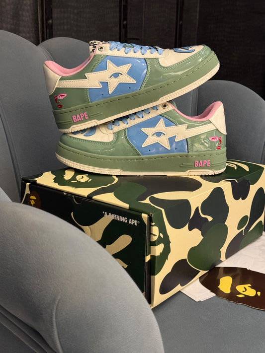 A BATHING APE BAPE STA OS GREEN BLUE