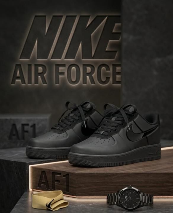 NIKE AIRFORCE FOAMPOSITE PRO BLACK