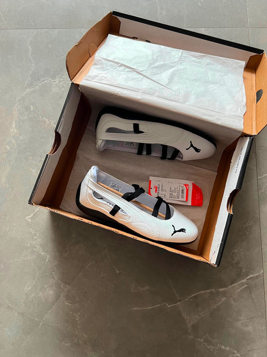 PUMA SPEEDCAT BALLET WHITE AND BLACK