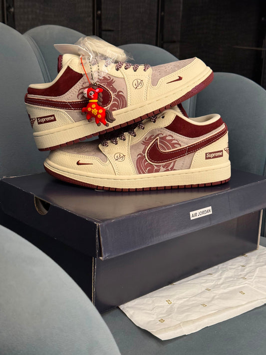 AIR JORDANS LOW x SUPREME "YEAR OF HORSE'