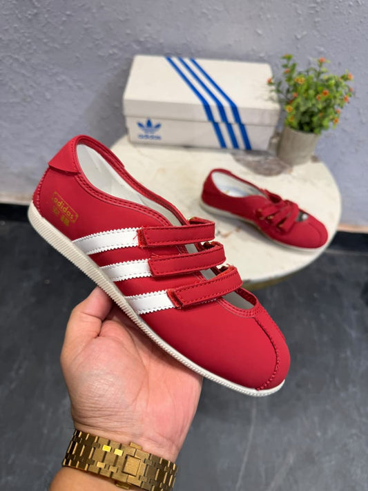 ADIDAS ORIGINAL ANFU MARRY JANE LEATHER JANE RED