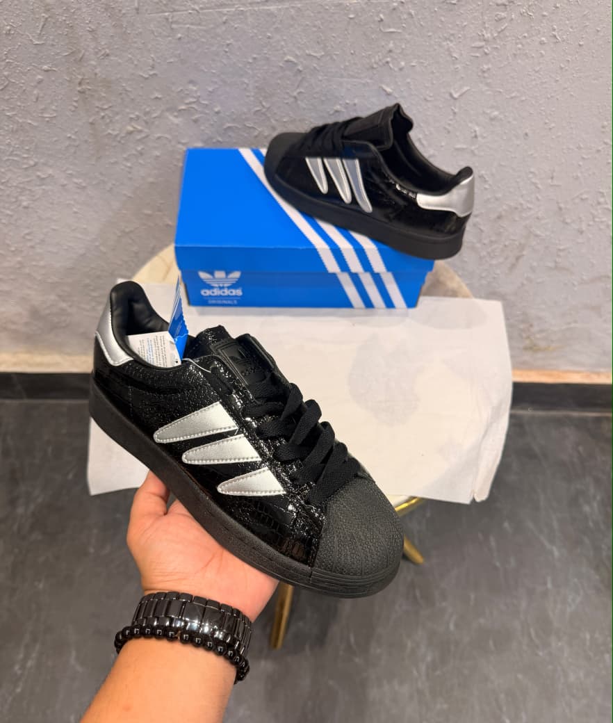 ADIDAS ORIGINAL SUPERSTAR PREDATOR BLACK SILVER