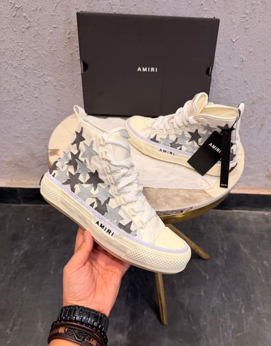 AMIRI USA MUJER STAR HIGH WHITE SNEAKERS