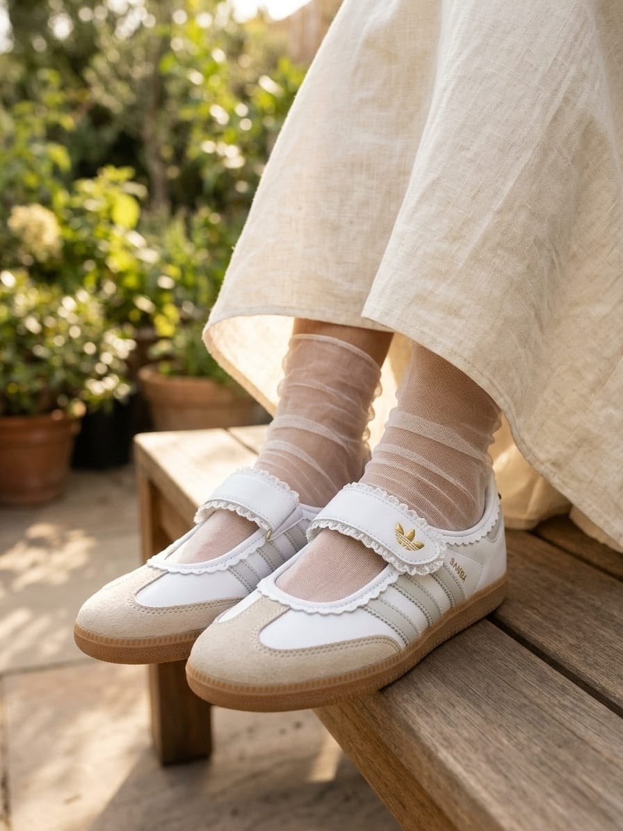 ADIDAS SAMBA JANE WHITE GREY