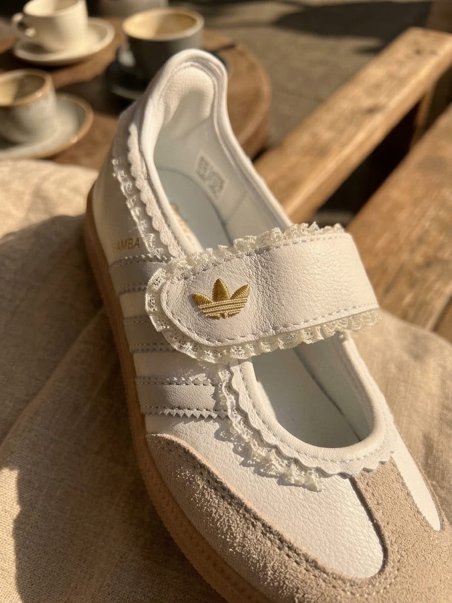 ADIDAS SAMBA JANE WHITE GREY