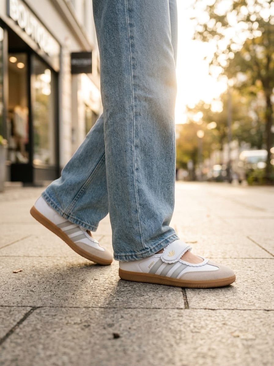 ADIDAS SAMBA JANE WHITE GREY