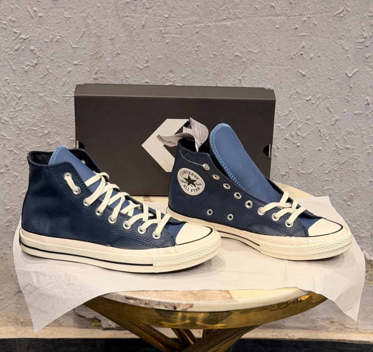 CONVERSE CHUCK 70 ESSENTIAL LEATHER  BLUE
