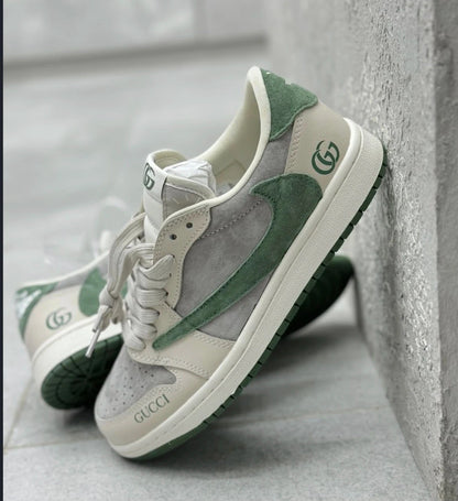 NIKE AIR JORDAN 1 X TRAVIS SCOTT GUCCI GREEN BEIGE