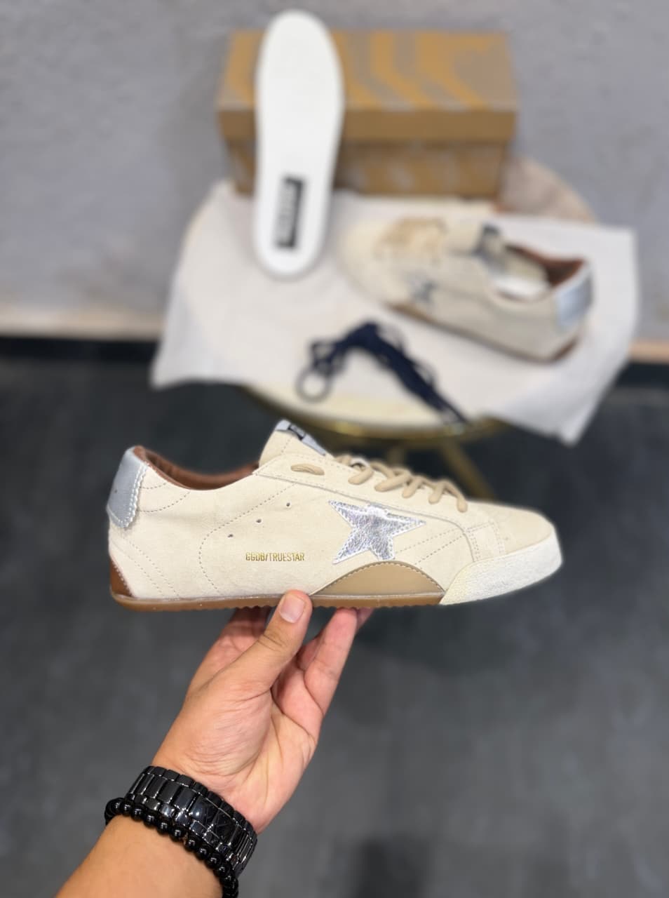 ADIDAS GOLDEN GOOSE TRUE STAR BEIGE SILVER