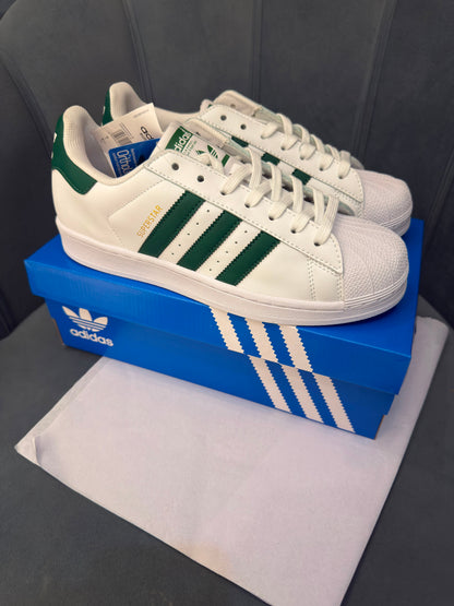 ADIDAS  ORIGINALS SUPERSTAR WHITE GREEN
