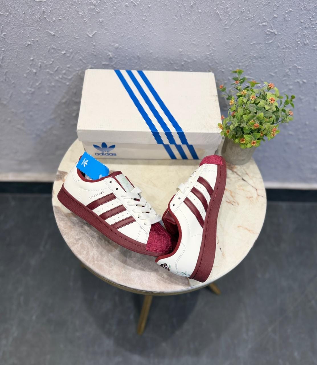 ADIDAS ORIGINALS SUPERSTAR WINE WHITE CHERRY