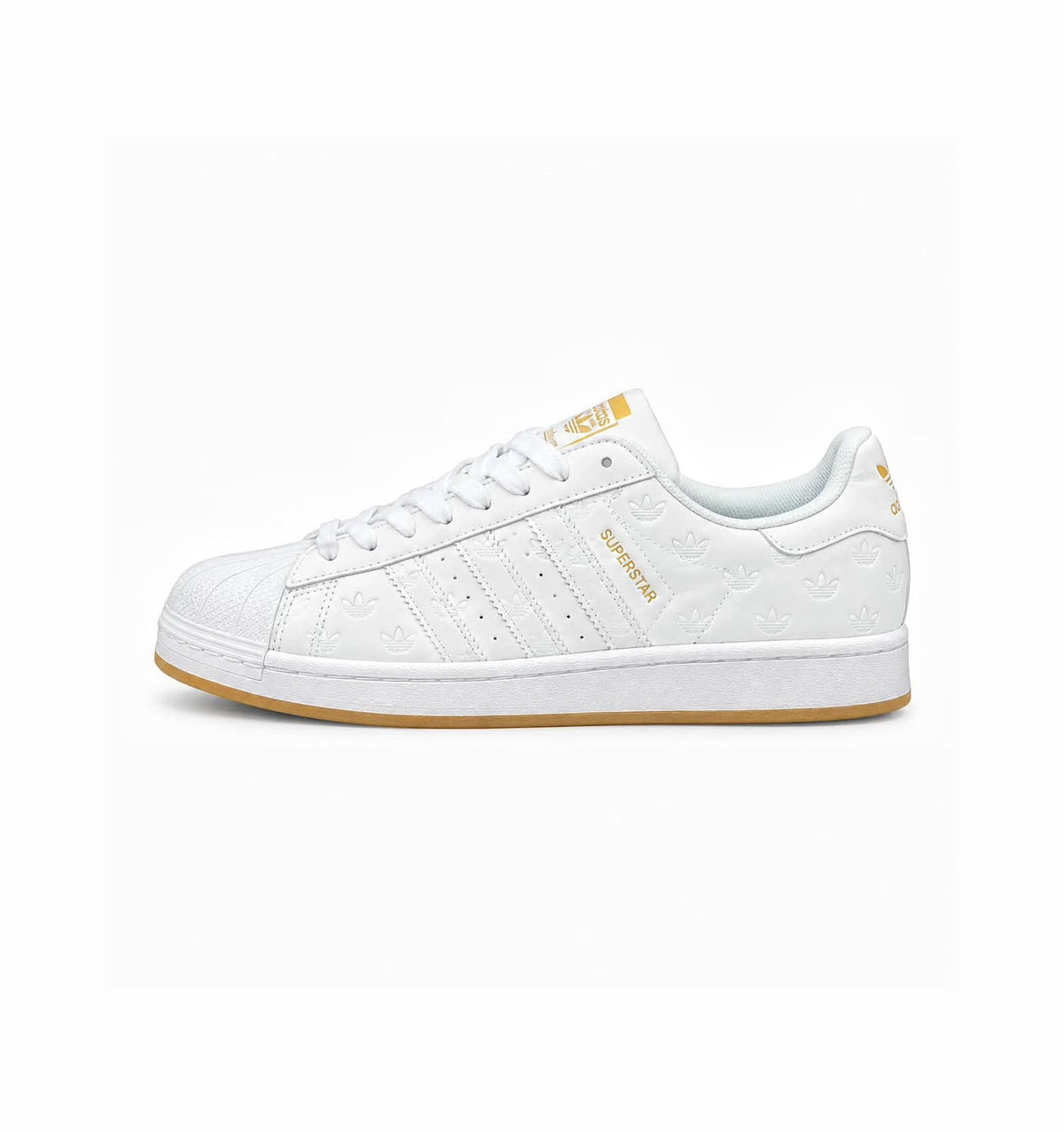 ADIDAS  ORIGINALS SUPERSTAR EMBOSSED WHITE GUM