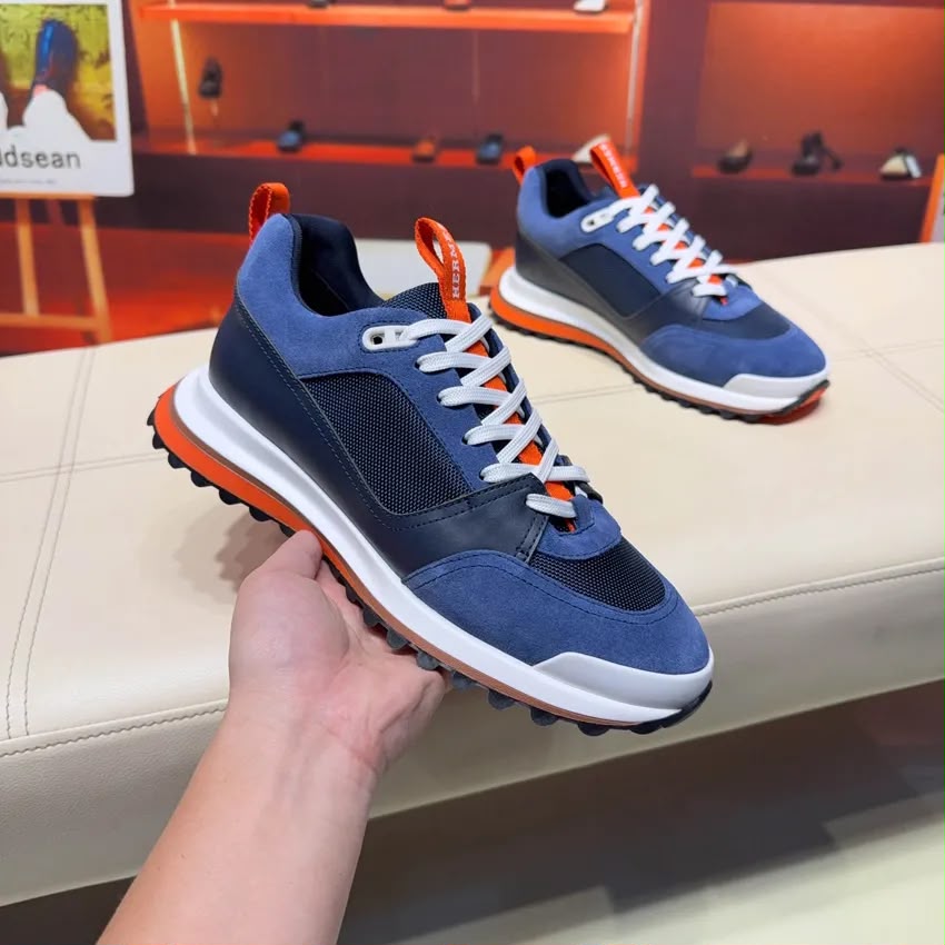 HERMES LEADER SNEAKER BLUE ORANGE UA QUALITY