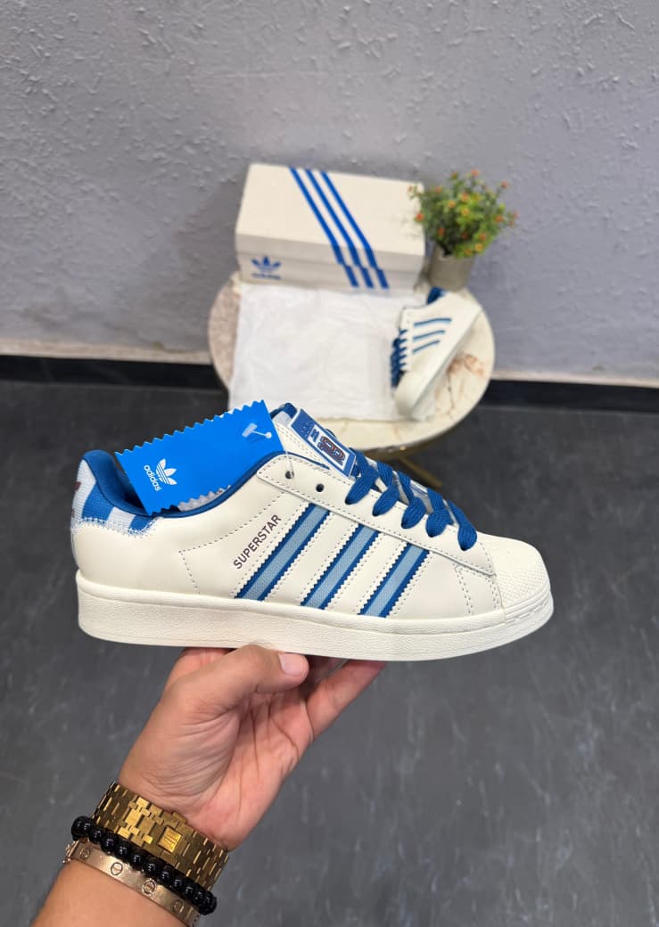 ADIDAS ORIGINALS SUPERSTAR 19 29 WHITE SKY BLUE