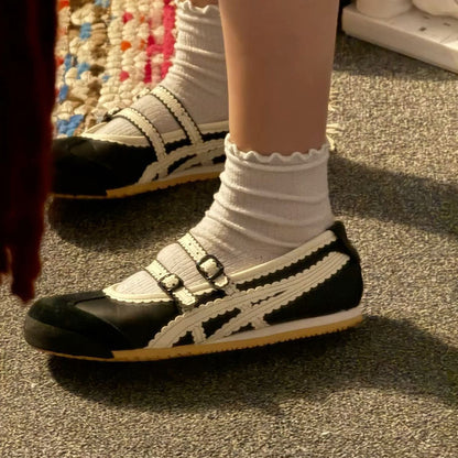 ONITSUKA TIGER MEXICO 66 MARY JANE BLACK CREAM