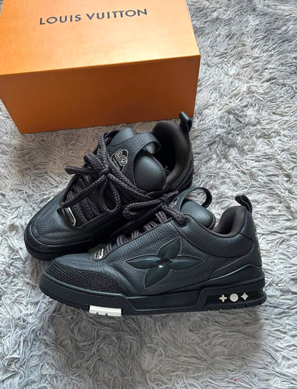 LOUIS VUITTON SKATE SNEAKERS OVERSIZED FLOWER BLACK