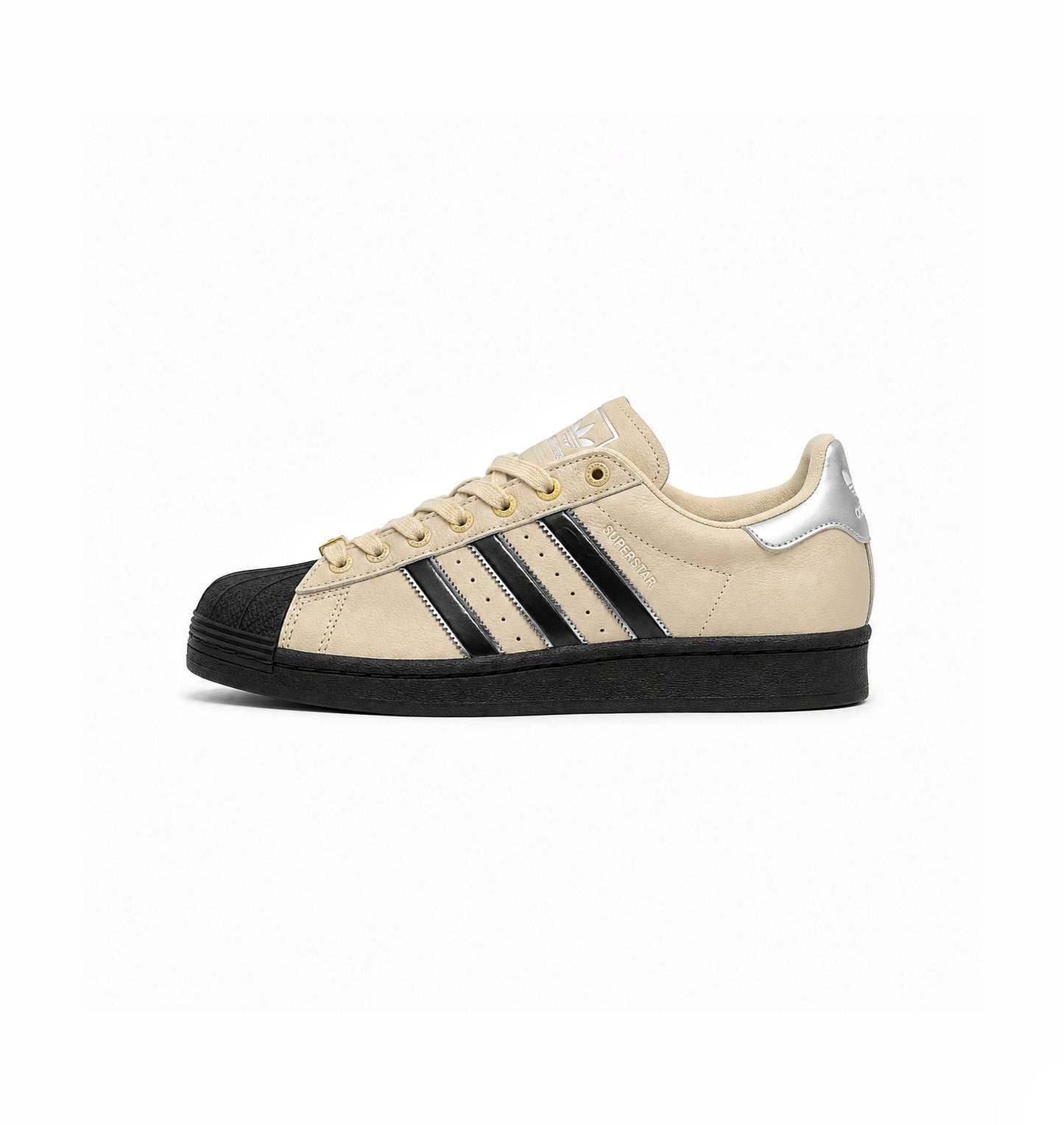 ADIDAS ORIGINALS SUPERSTAR  BEIGE BLACK SILVER