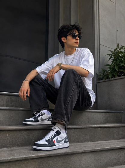 AIR JORDAN RETRO 1 X STUSSY BLACK GREY
