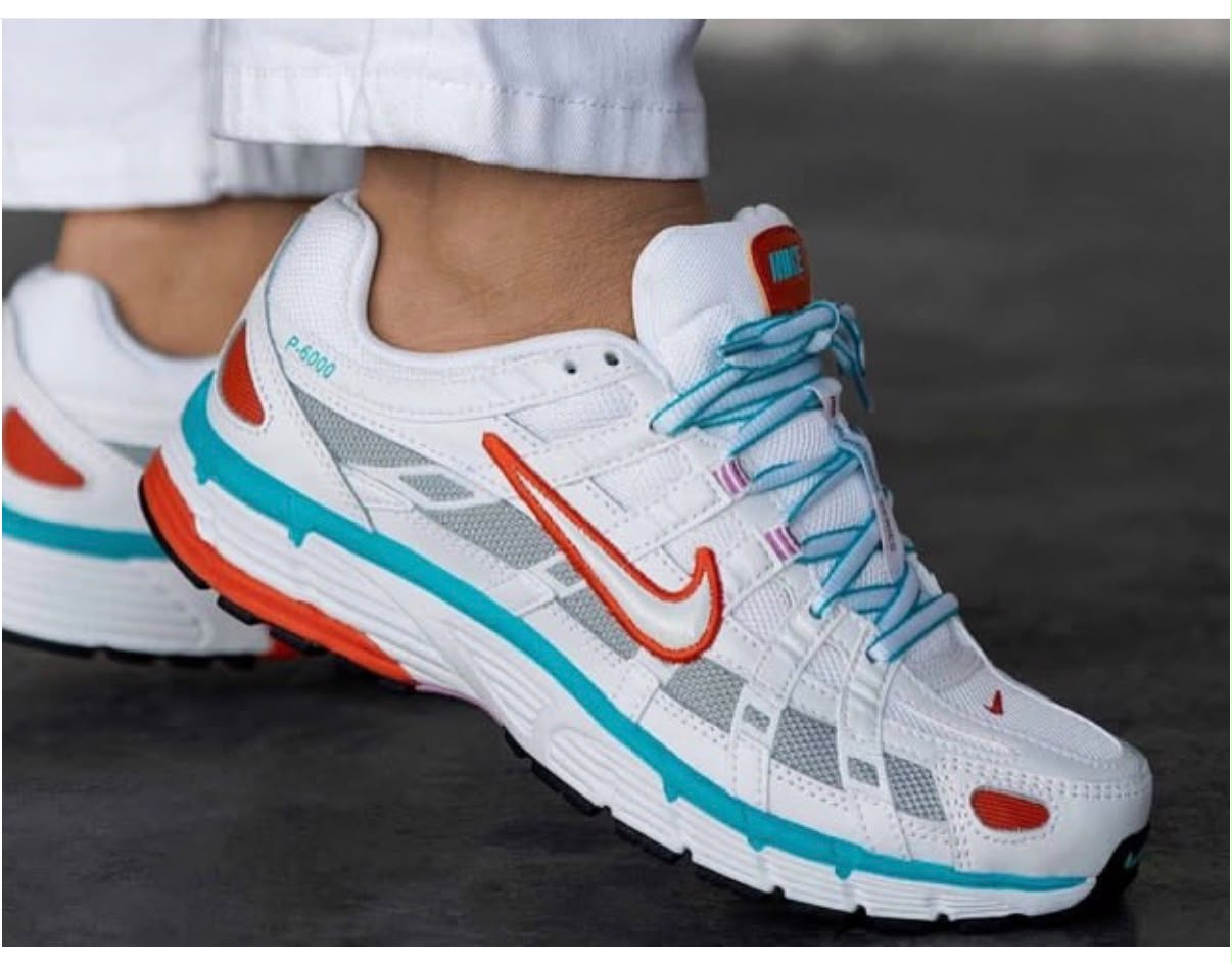NIKE P6000 TRAINER WHITE RED BLUE