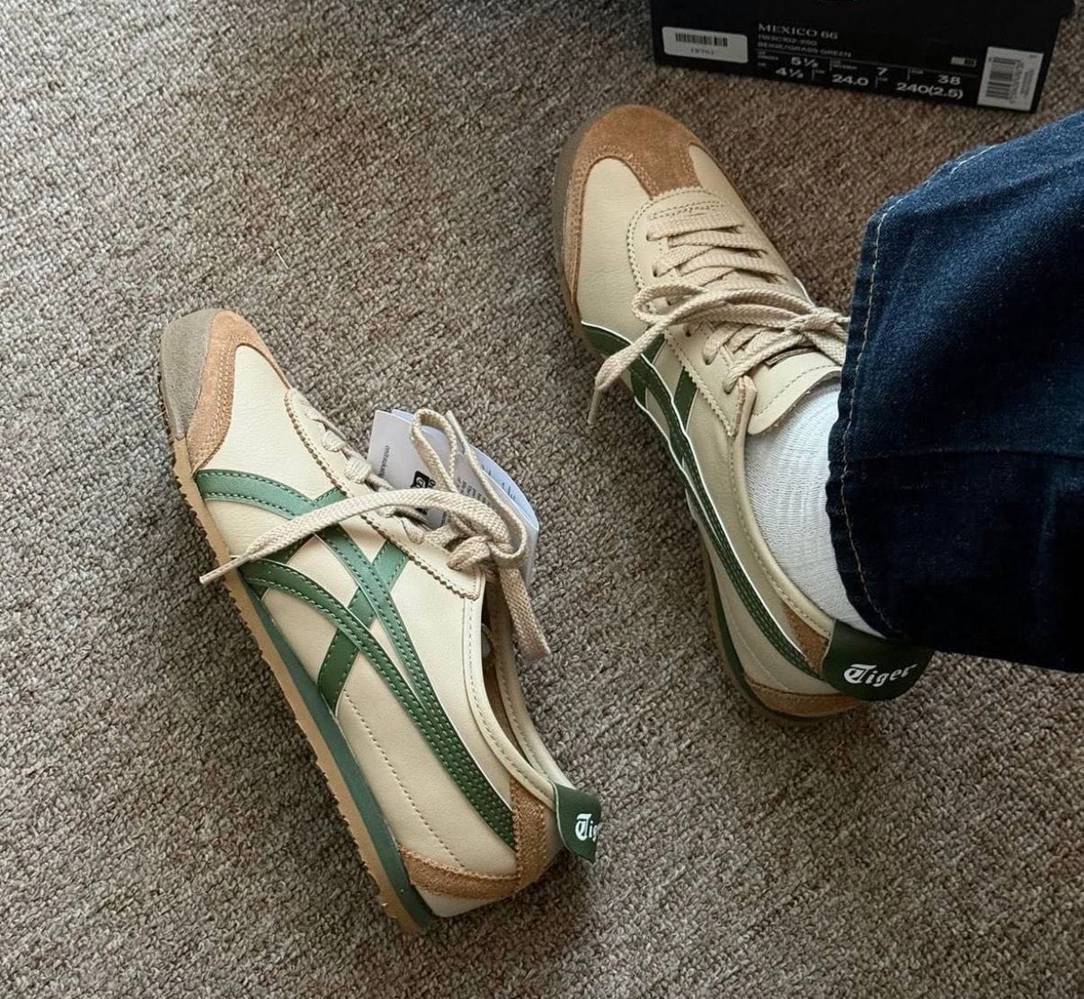 ONITSUKA TIGER BEIGE GREEN