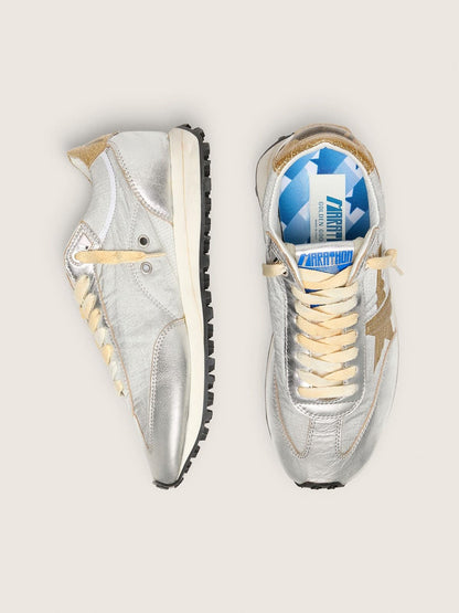 ADIDAS GOLDEN GOOSE MARATHON SNEAKER SILVER GOLD
