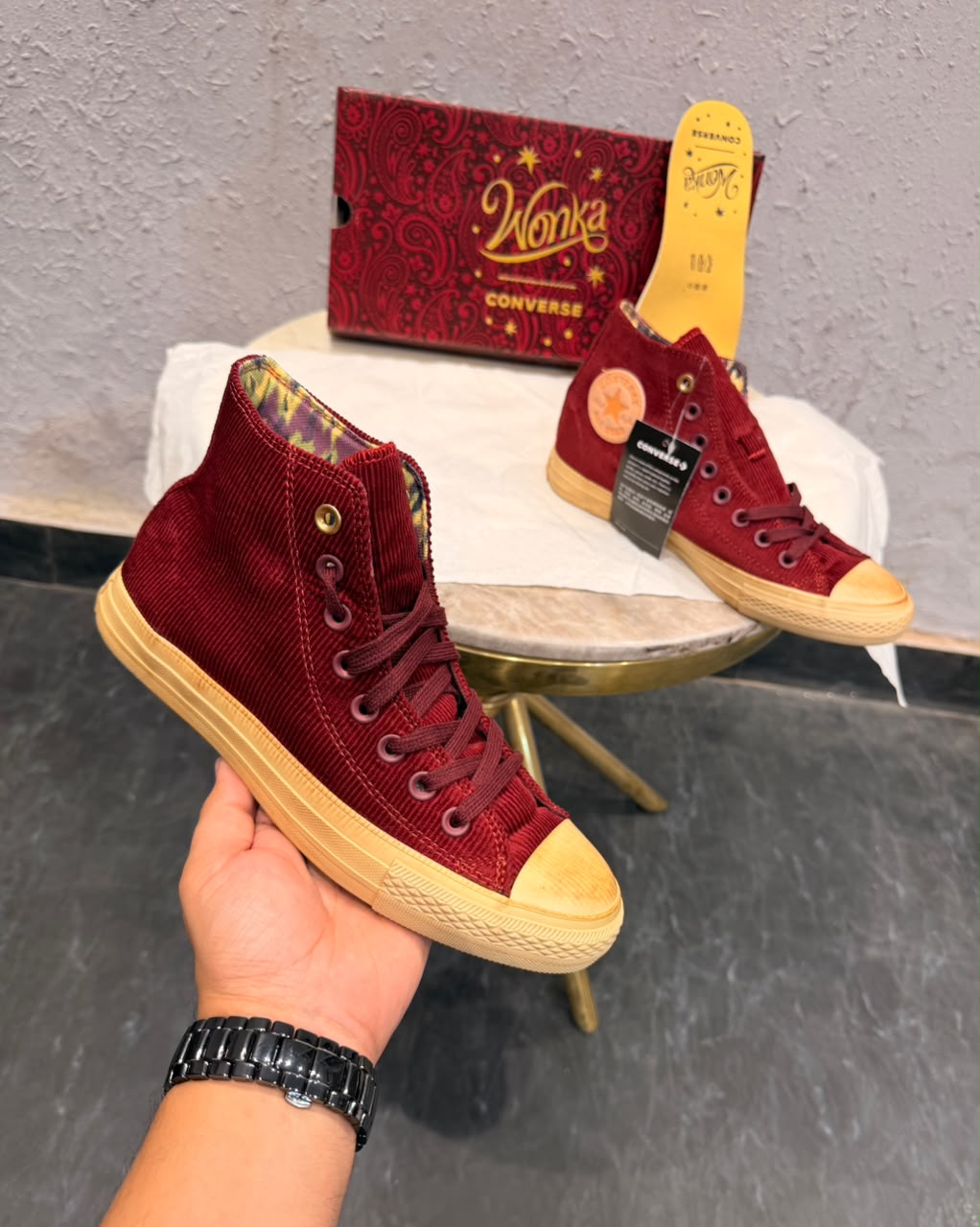 CONVERSE CHUCK MID WONKA CHERRY BROWN