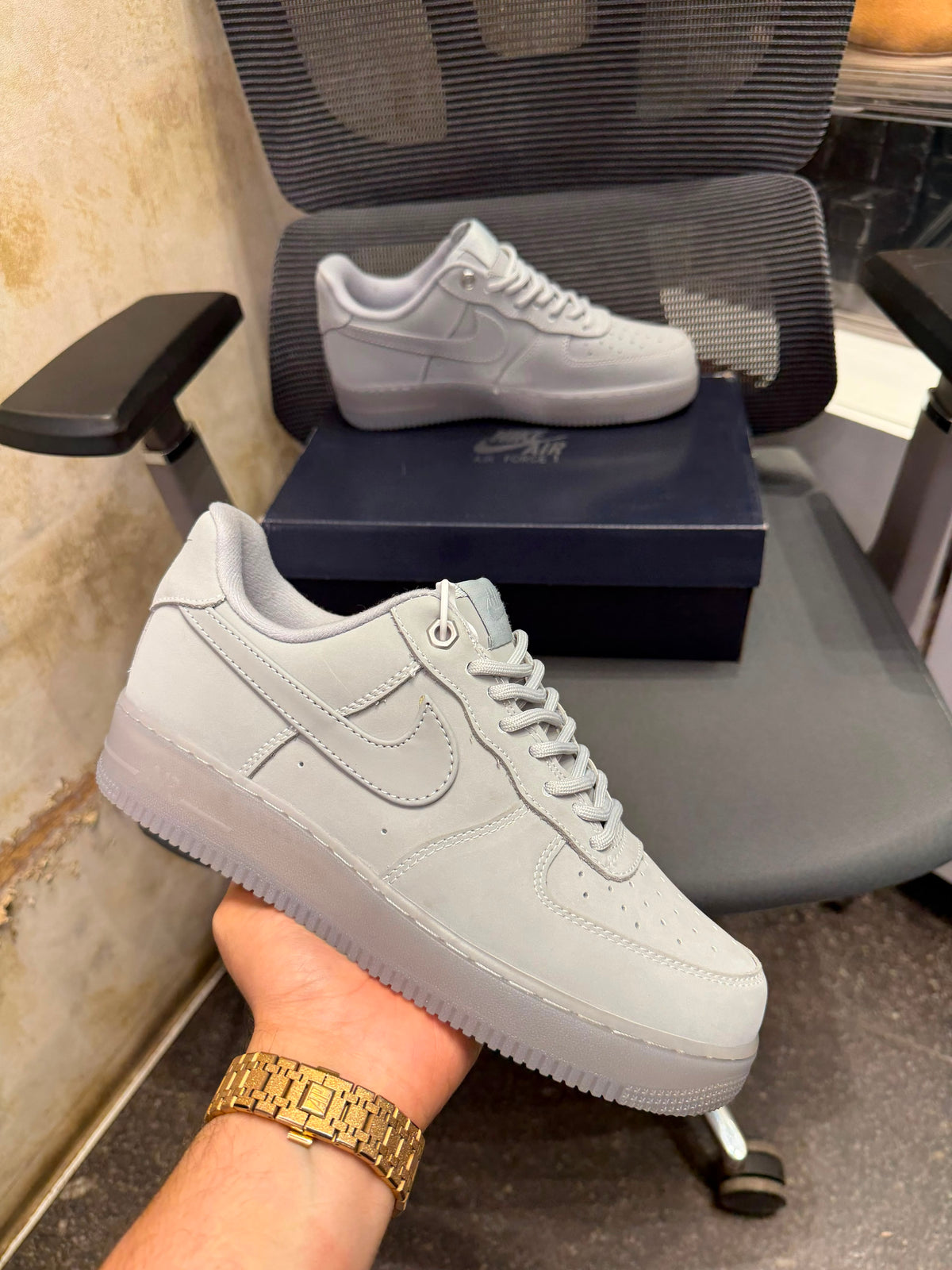 NIKE AIRFORCE ONE 07 WOLF GREY