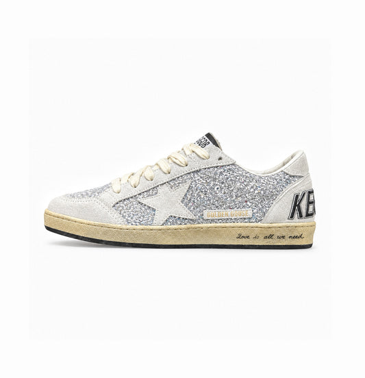 GOLDEN GOOSE BALL STAR SILVER  SNEAKER