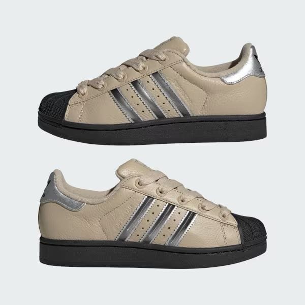 ADIDAS ORIGINALS SUPERSTAR  BEIGE BLACK SILVER