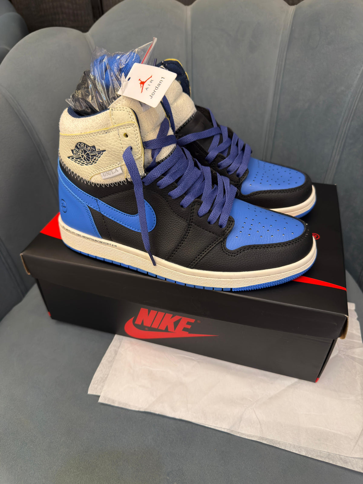 AIR JORDAN RETRO 1 HIGH OG SP FRAGMENT X UNION LA SPORT ROYAL