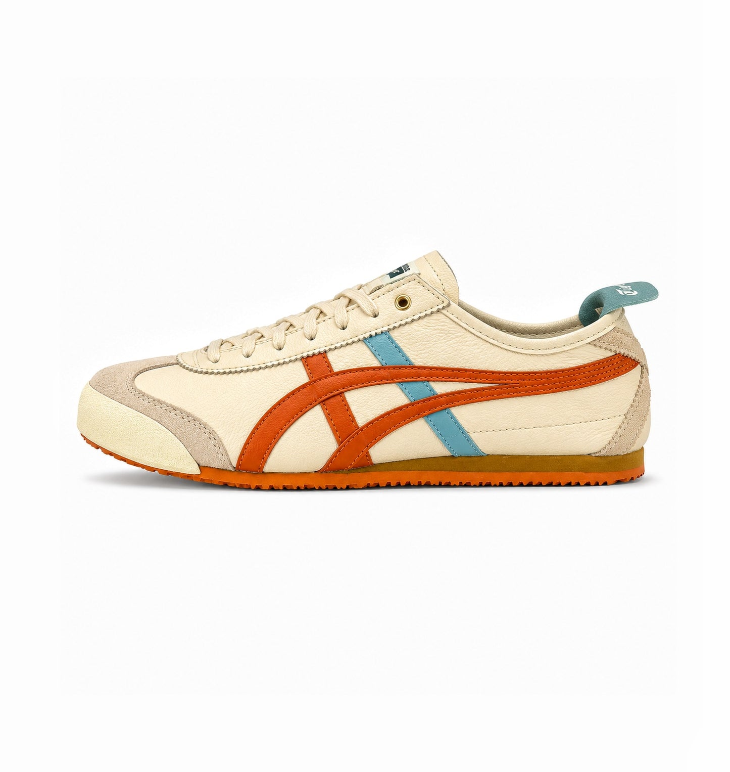 ONITSUKA TIGER LEATHER MEXICO 66 CREAM PIQUANT ORANGE