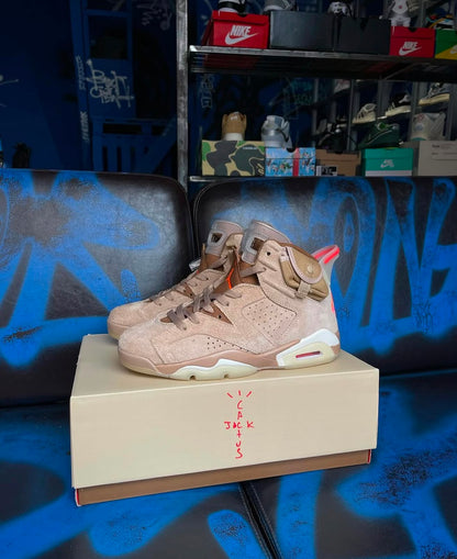 NIKE AIR JORDAN 6 RETRO TRAVIS SCOTT BRITISH  KHAKI