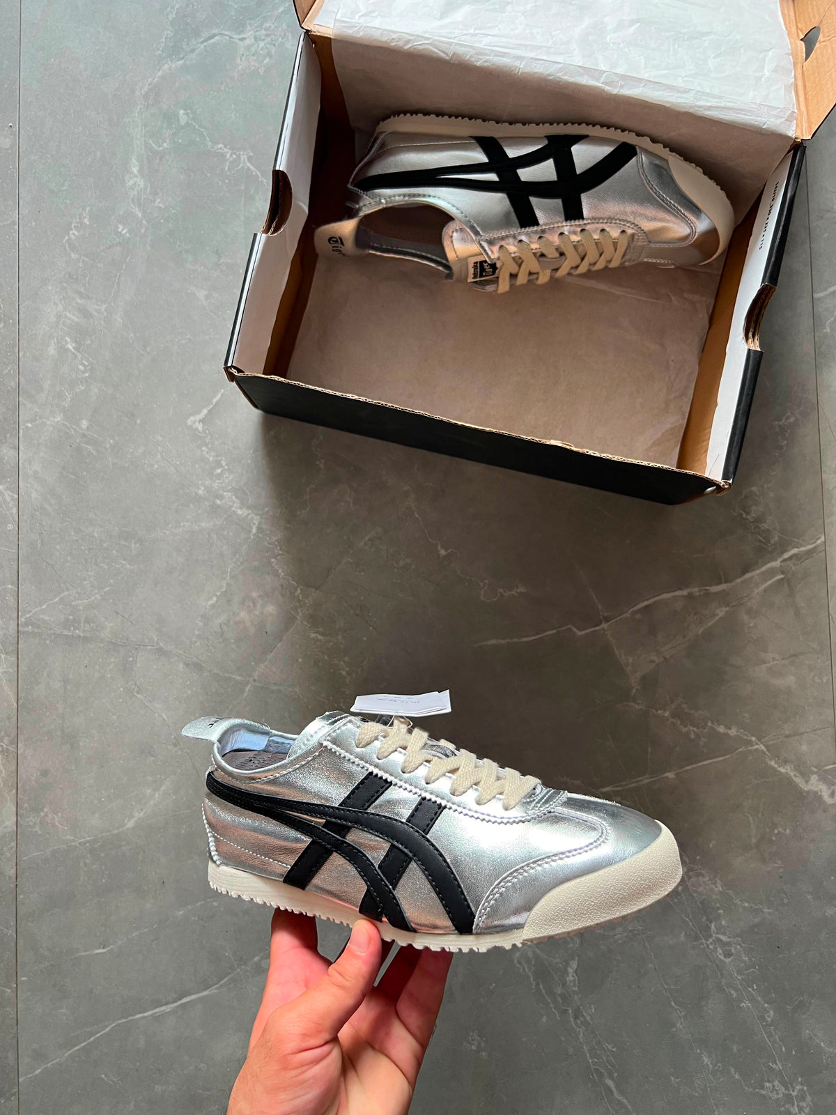 ONITSUKA TIGER MEXICO 66 PURE SILVER BLACK
