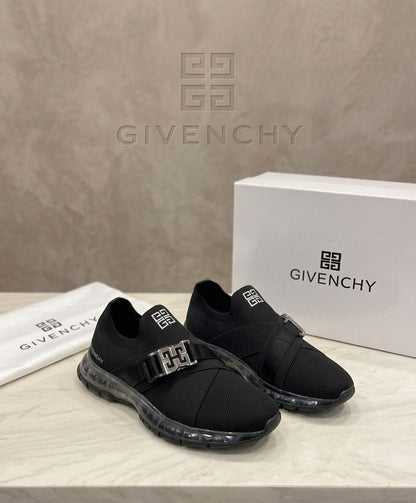GIVENCHY PARIS BEIGE BUCKLE SNEAKERS