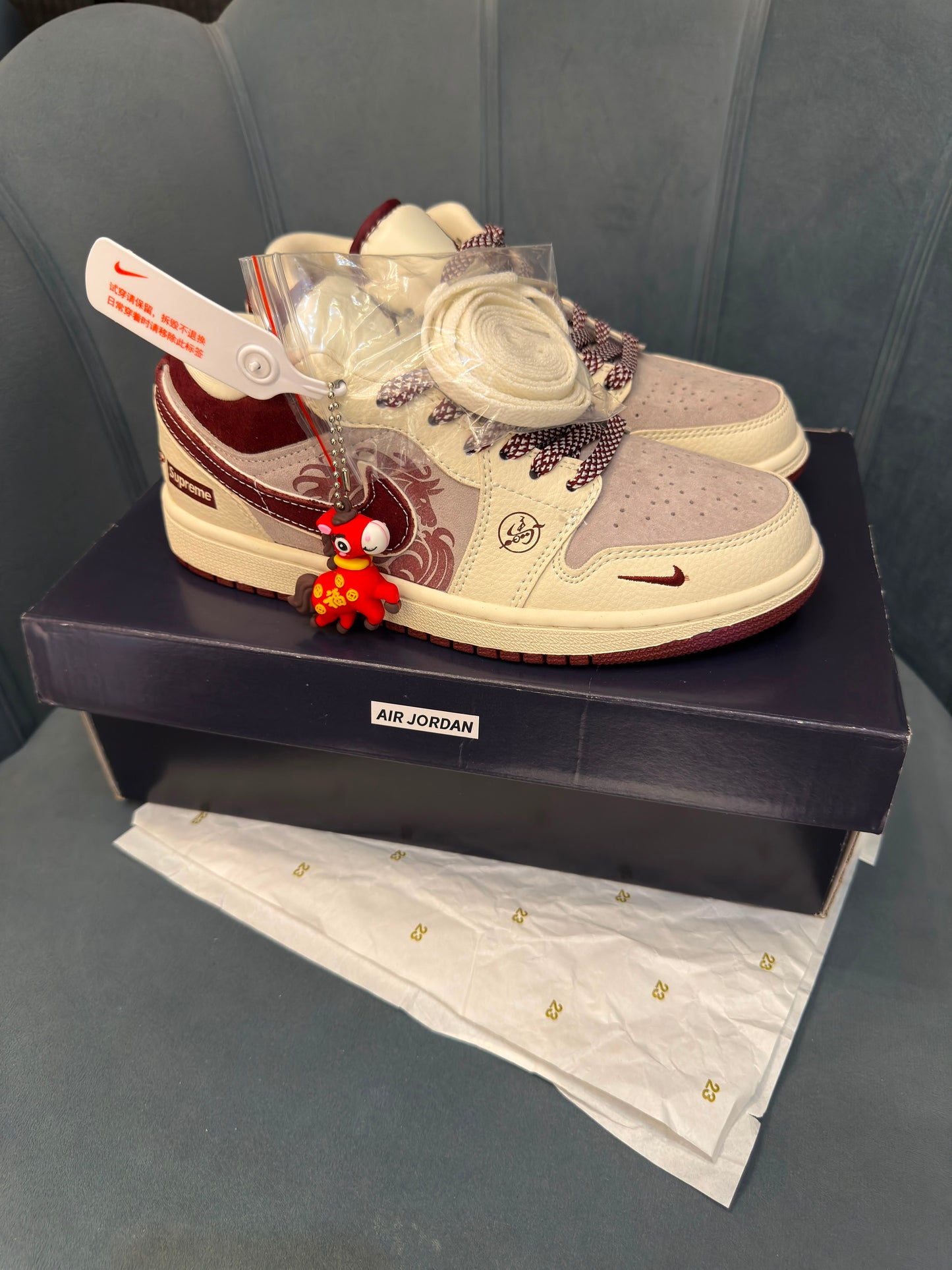 AIR JORDANS LOW x SUPREME "YEAR OF HORSE'