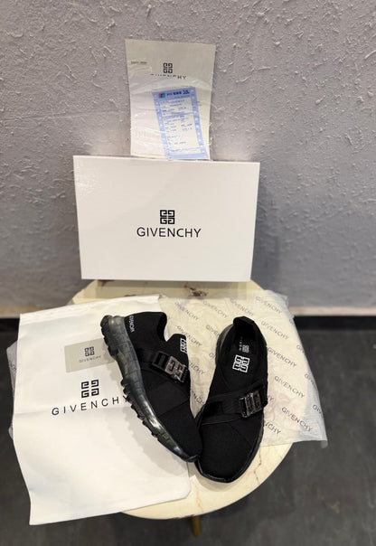 GIVENCHY PARIS BEIGE BUCKLE SNEAKERS