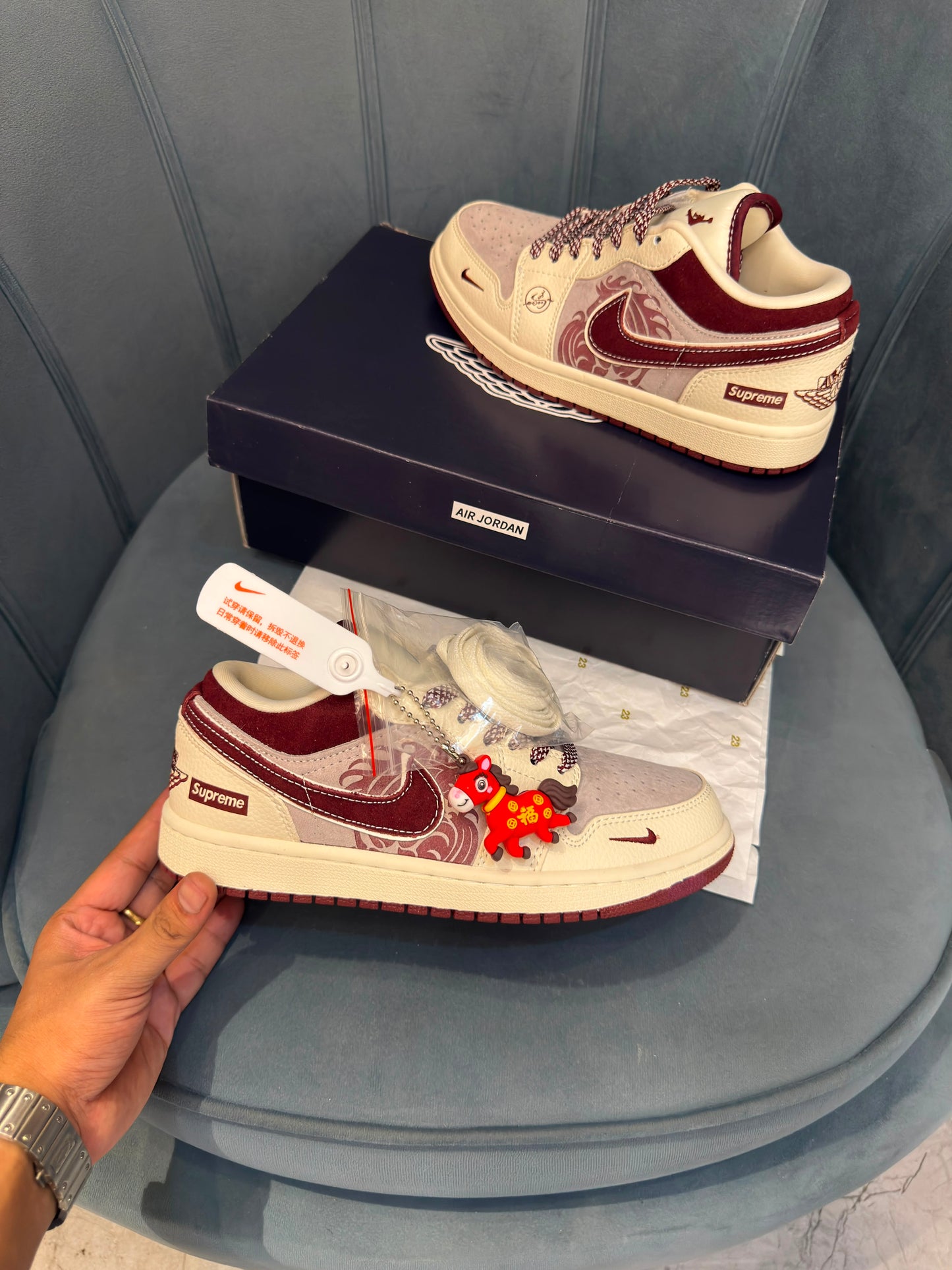 AIR JORDANS LOW x SUPREME "YEAR OF HORSE'