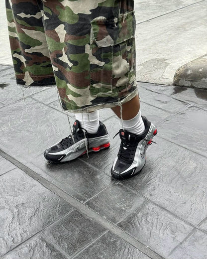 NIKE SHOX SILVER RED