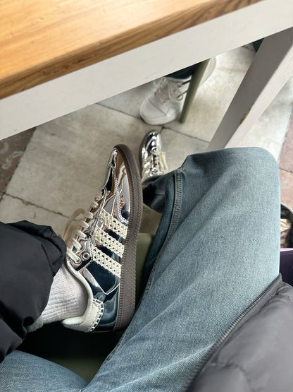 ADIDAS ORIGINALS  SAMBA X WALES BONER SILVER