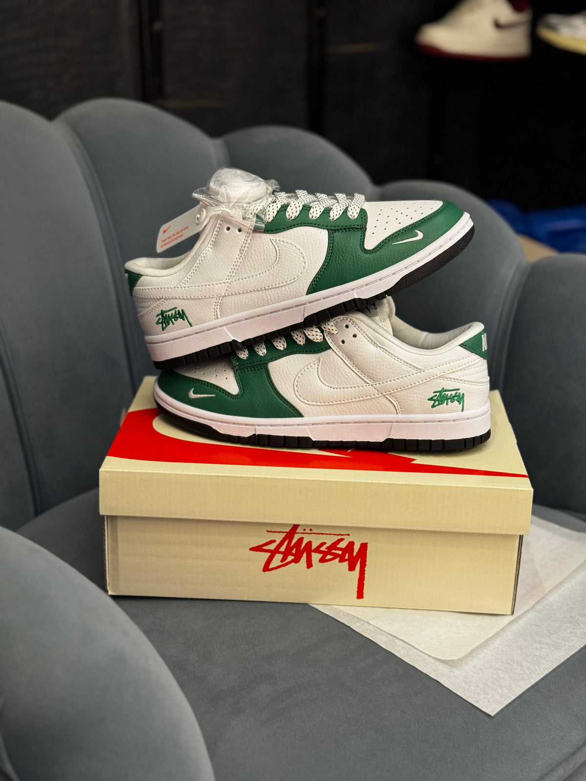 NIKE SB DUNK STUSSY WHITE GREEN 2026