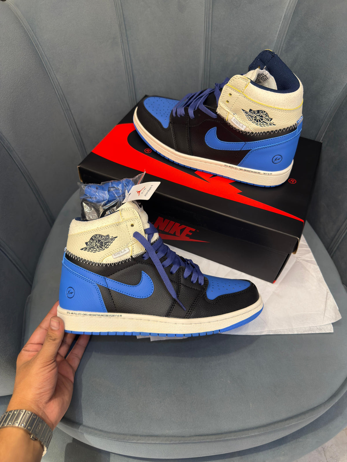 AIR JORDAN RETRO 1 HIGH OG SP FRAGMENT X UNION LA SPORT ROYAL