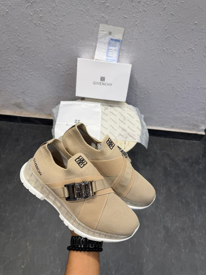 GIVENCHY PARIS BEIGE BUCKLE SNEAKER