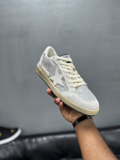 GOLDEN GOOSE BALL STAR SILVER  SNEAKER