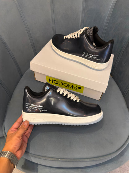 NIKE AIRFORCE ONE SWOOSH ERROR BLACK