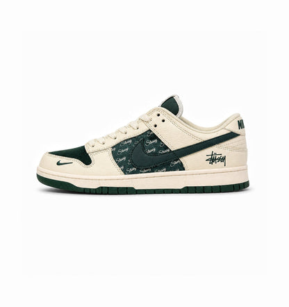 NIKE SB DUNK STUSSY WHITE DARK GREEN 2025