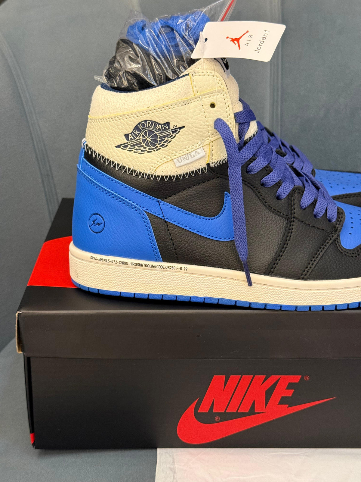 AIR JORDAN RETRO 1 HIGH OG SP FRAGMENT X UNION LA SPORT ROYAL