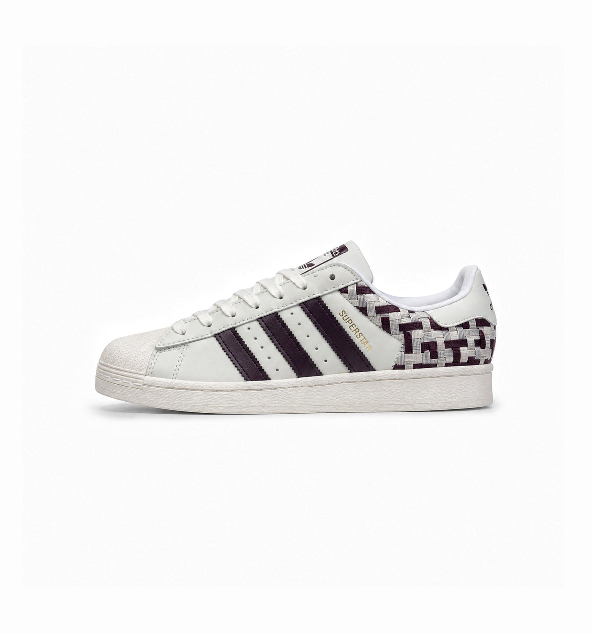 ADIDAS  ORIGINALS SUPERSTAR WOVEN WHITE BLACK