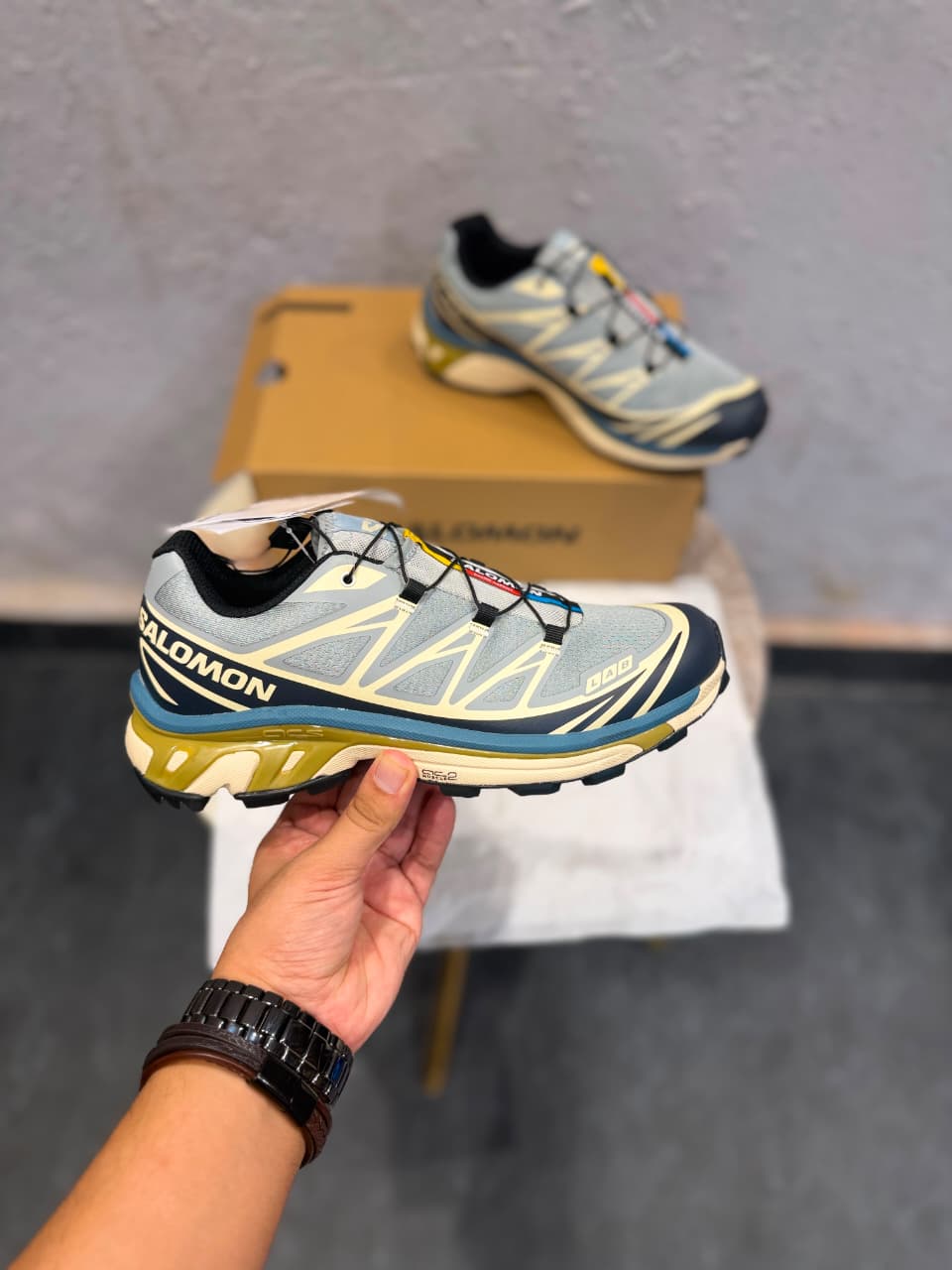SALOMAN XT  6 LAB MIST BLUE