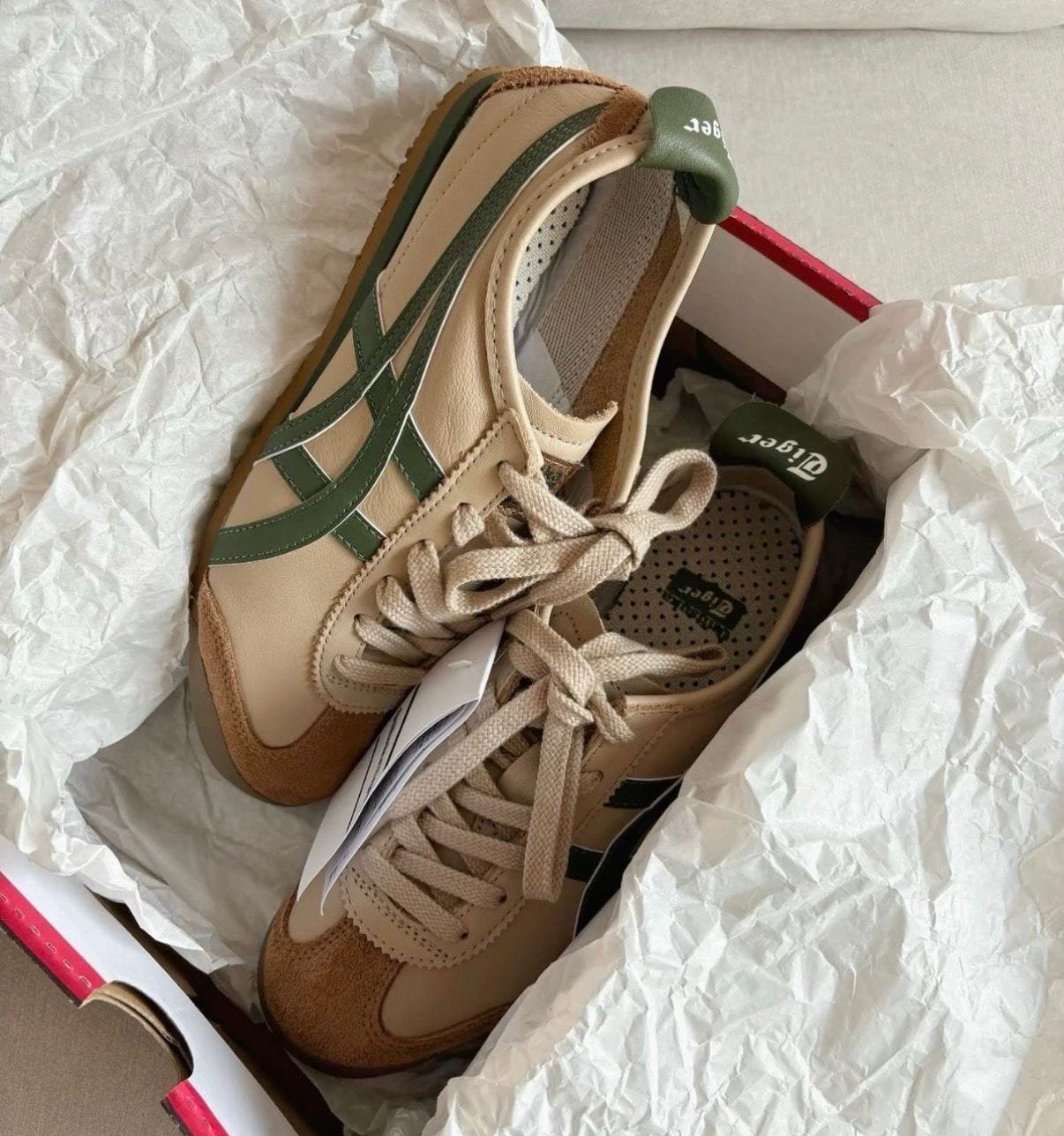 ONITSUKA TIGER BEIGE GREEN