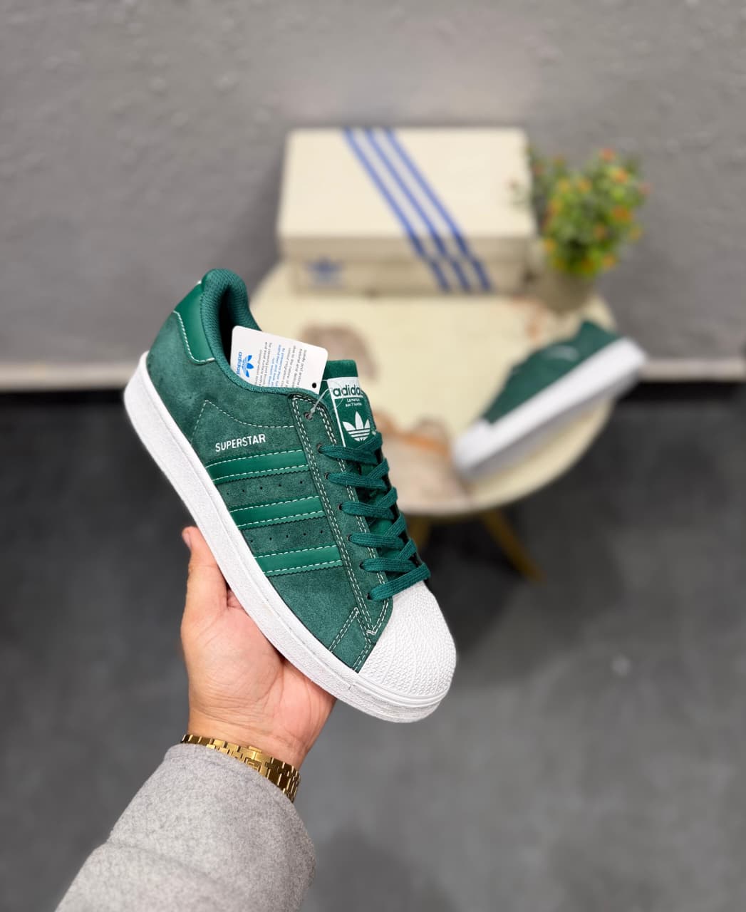 ADIDAS ORIGINALS SUPERSTAR  DARK GREEN